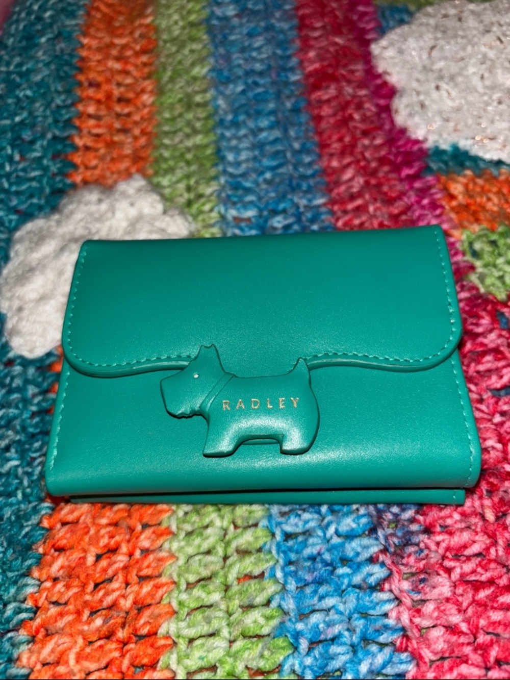 RADLEY LONDON Teal Zip Wallet with Gold Logo